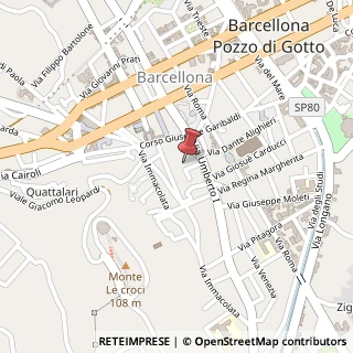 Mappa Via Benedetto Croce, 21, 98051 Barcellona Pozzo di Gotto, Messina (Sicilia)