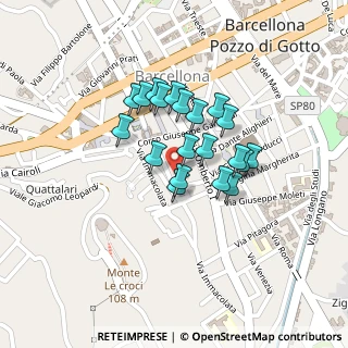 Mappa Via Benedetto Croce, 98051 Barcellona Pozzo di Gotto ME, Italia (0.177)