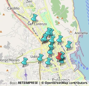 Mappa Via Marche, 90144 Palermo PA, Italia (1.63706)