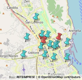 Mappa Via Marche, 90144 Palermo PA, Italia (1.75733)