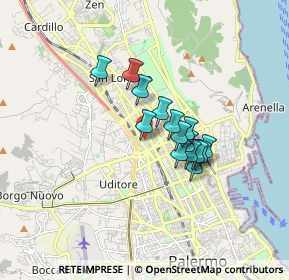 Mappa Via Marche, 90144 Palermo PA, Italia (1.31)