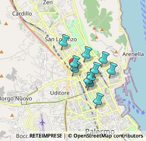 Mappa Via Marche, 90144 Palermo PA, Italia (1.32364)