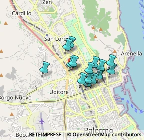 Mappa Via Marche, 90144 Palermo PA, Italia (1.35688)