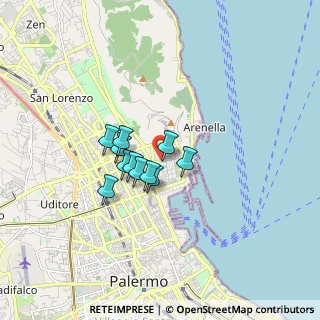 Mappa Via Ammiraglio Thaon di Revel, 90142 Palermo PA, Italia (1.22)