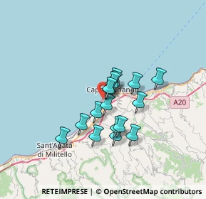 Mappa Via Trazzera Marina, 98071 Capo d'Orlando ME, Italia (5.37882)