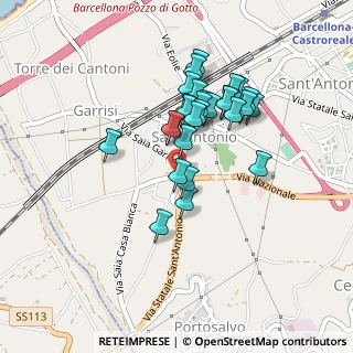 Mappa Via Statale S. Antonio, 98051 Barcellona Pozzo di Gotto ME, Italia (0.41143)