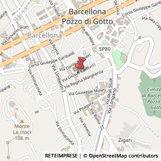 Mappa Via Giosuè Carducci, 30, 98051 Barcellona Pozzo di Gotto, Messina (Sicilia)