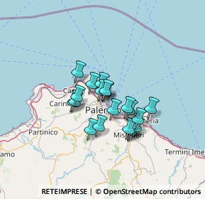Mappa Via Salvatore Bono, 90143 Palermo PA, Italia (10.4535)