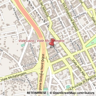 Mappa Via del Quarnaro, 11, 90144 Palermo, Palermo (Sicilia)