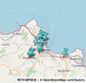 Mappa Via dell'Autonomia Siciliana, 90100 Palermo PA, Italia (5.04636)