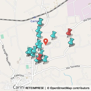 Mappa Via Donatello, 90044 Carini PA, Italia (0.4635)