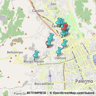 Mappa Largo Girolamo Bellavista, 90145 Palermo PA, Italia (1.68385)