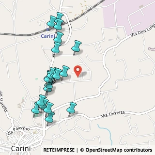 Mappa Via Antonio Prano, 90044 Carini PA, Italia (0.611)