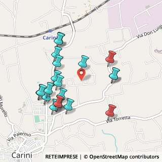 Mappa Via Antonio Prano, 90044 Carini PA, Italia (0.531)