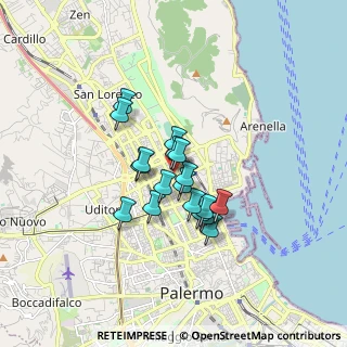Mappa Via F. Cordova, 90143 Palermo PA, Italia (1.30722)