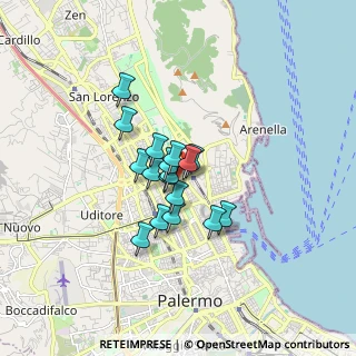 Mappa Via Giovan Battista Vaccarini, 90143 Palermo PA, Italia (1.16941)