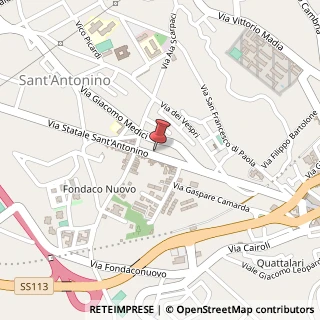 Mappa Strada Statale San Antonino, 130, 98051 Barcellona Pozzo di Gotto, Messina (Sicilia)