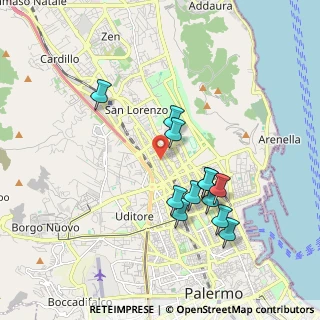 Mappa Via Restivo, 90143 Palermo PA, Italia (1.93417)
