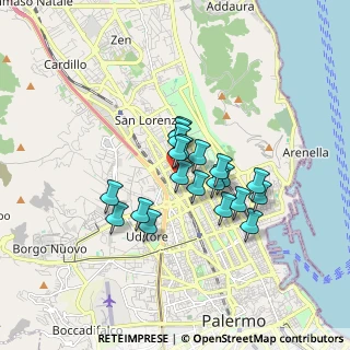 Mappa Via Restivo, 90143 Palermo PA, Italia (1.3795)