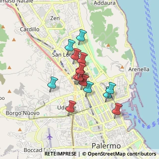 Mappa Via Restivo, 90143 Palermo PA, Italia (1.40429)