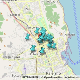 Mappa Via Restivo, 90143 Palermo PA, Italia (1.0915)