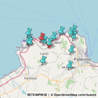 Mappa Via Don L. Sturzo, 90044 Carini PA, Italia (7.34125)