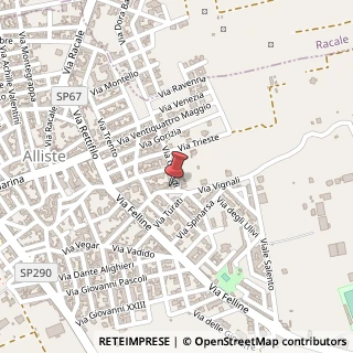 Mappa Piazza Indipendenza, 7, 73040 Alliste, Lecce (Puglia)