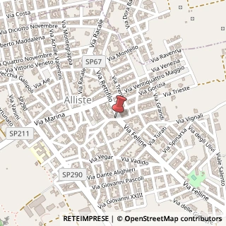 Mappa Via Felline, 19, 73040 Alliste, Lecce (Puglia)