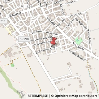 Mappa Via San Luigi, 29, 73040 Alliste, Lecce (Puglia)