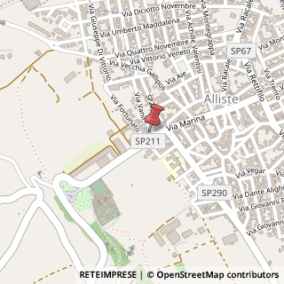 Mappa Via Marina, 66, 73040 Alliste, Lecce (Puglia)