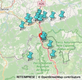 Mappa Strada Panoramica Ciazze, 16010 Rossiglione GE, Italia (7.04)