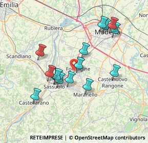 Mappa Via Frosinone, 41043 Formigine MO, Italia (6.92133)