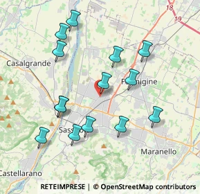 Mappa Via delle Radici, 41049 Sassuolo MO, Italia (3.88286)