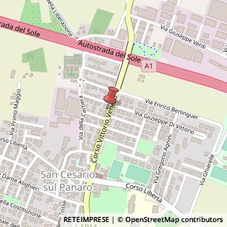 Mappa Corso Vittorio Veneto, 131, 41018 San Cesario sul Panaro, Modena (Emilia Romagna)
