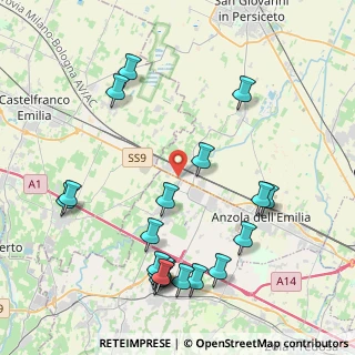 Mappa SS 9, 40011 Anzola dell'Emilia BO, Italia (4.9455)