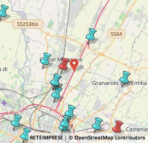 Mappa A13 Bologna - Padova, 40013 Bologna BO, Italia (5.86563)