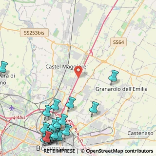 Mappa A13 Bologna - Padova, 40013 Bologna BO, Italia (6.989)
