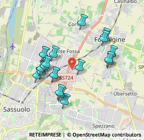 Mappa Via Nicola Sacco e Bartolomeo, 41042 Fiorano Modenese MO, Italia (1.748)