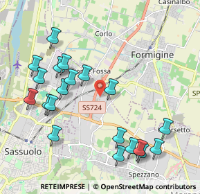 Mappa Via Nicola Sacco e Bartolomeo, 41042 Fiorano Modenese MO, Italia (2.2835)