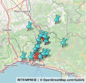 Mappa Via Aschiera, 16010 Savignone GE, Italia (10.885)