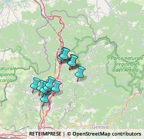 Mappa Via Aschiera, 16010 Savignone GE, Italia (5.65)