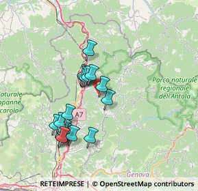 Mappa Via Aschiera, 16010 Savignone GE, Italia (6.7)
