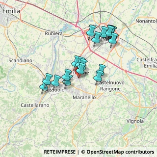 Mappa Via Pietro Giardini sud, 41043 Formigine MO, Italia (6.37684)