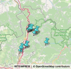 Mappa Via Crosa di Vergagni, 16010 Savignone GE, Italia (5.0675)