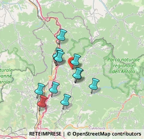 Mappa Via Crosa di Vergagni, 16010 Savignone GE, Italia (5.73167)