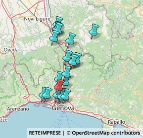 Mappa 16010 Savignone GE, Italia (12.609)