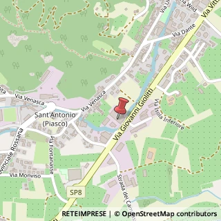 Mappa Via Donatori di Sangue, 9, 12026 Piasco, Cuneo (Piemonte)
