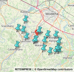 Mappa Via Guido Rossa, 41043 Formigine MO, Italia (7.21882)