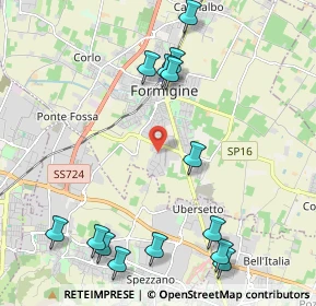 Mappa Via Guido Rossa, 41043 Formigine MO, Italia (2.59143)