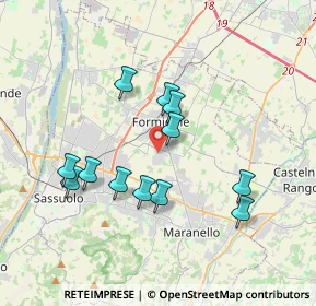 Mappa Via Guido Rossa, 41043 Formigine MO, Italia (3.41333)